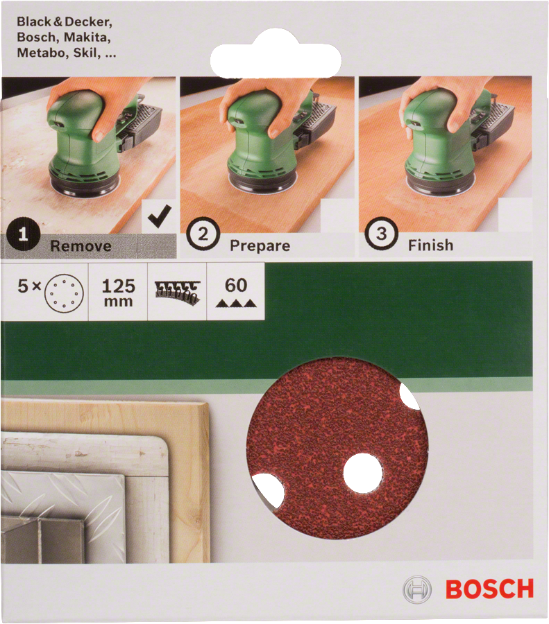 Bosch DIY 125 mm Uni. Zımp.8 D. 60 K. 5 li