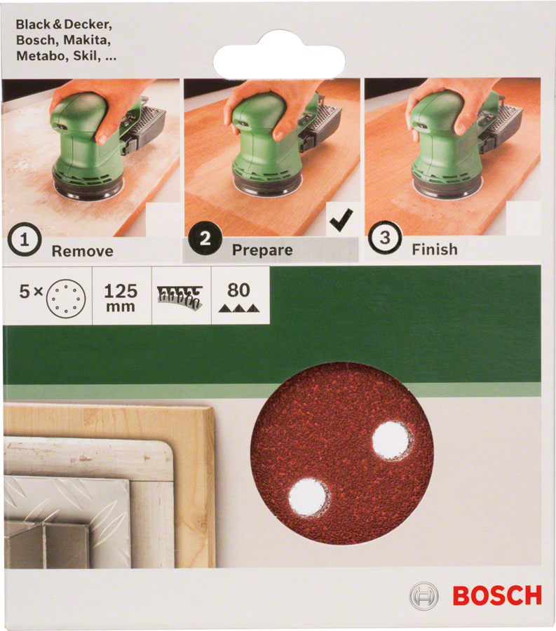 Bosch DIY 125 mm Uni. Zımp.8 D. 80 K. 5 li