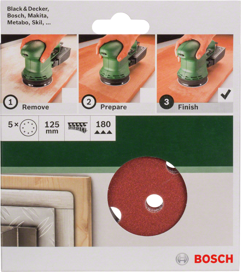 Bosch DIY 125 mm Uni. Zımp.8 D. 180 K. 5 li