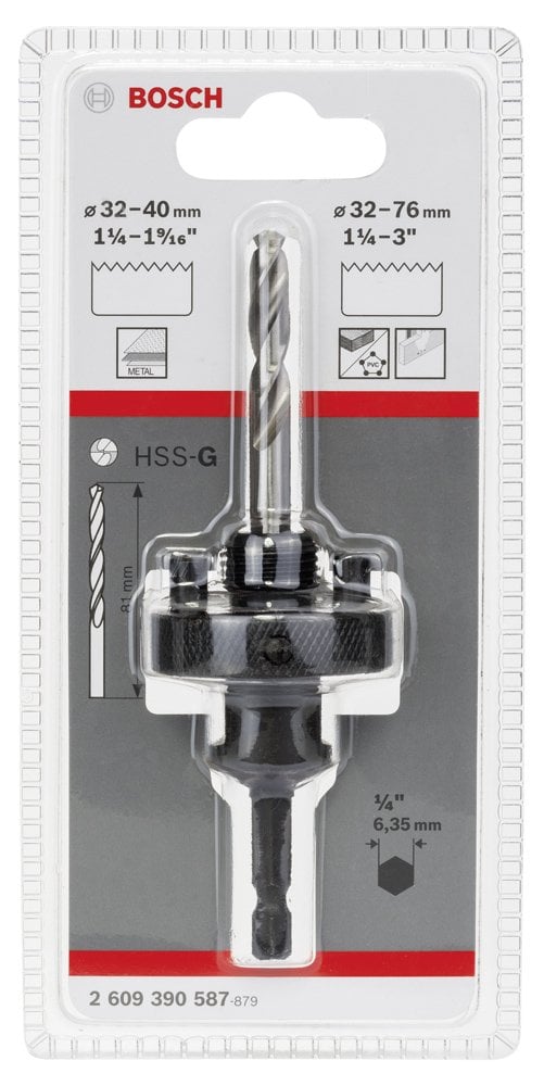 Bosch Standart 9,52mm HEX Panç Adaptör 32-76mm